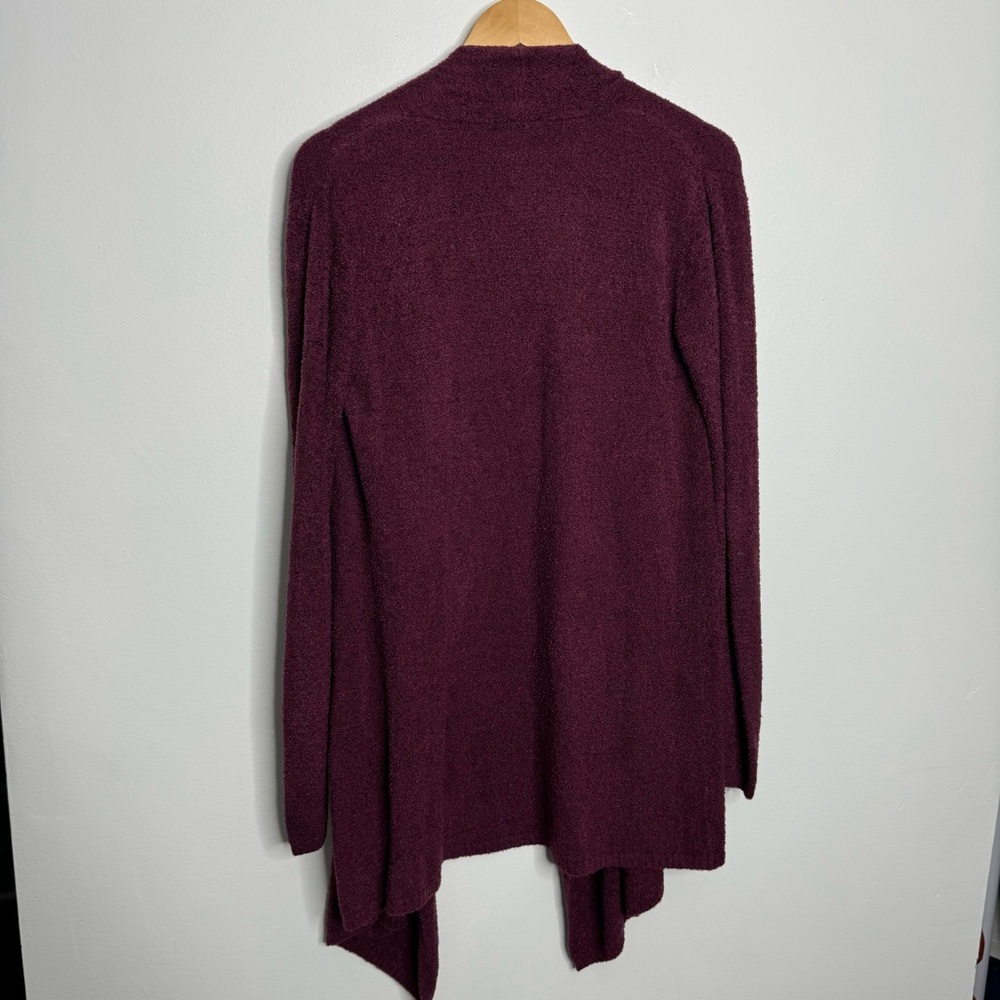 Barefoot Dreams Cozychic Lite Cardigan Berry Burgundy Size S/M Loungewear - Picture 11 of 12